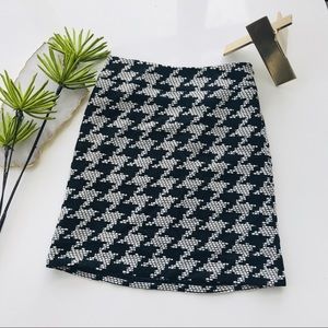 NWT Talbots Wool Blend Houndstooth Skirt sz2